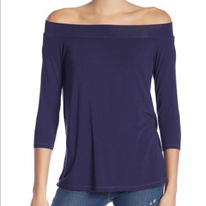 NWT Michael Stars basic off the shoulder tee sz XS